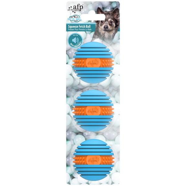 All For Paws Meta Ball Squeeze Fetch Ball 3 Pack