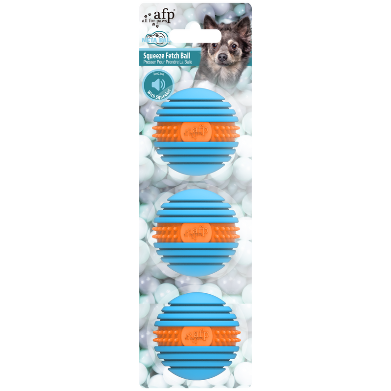 All For Paws Meta Ball Squeeze Fetch Ball 3 Pack