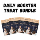 Bundle of Four Drool Daily Boosters Treat packets on a white background