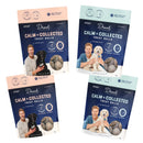 Four packages of Drool Calm + Collected Treat Balls with images of Dr. Chris Brown and his dog on the packaging.