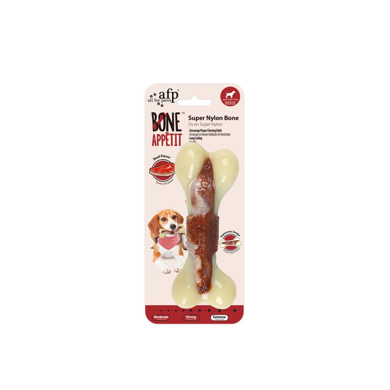 All For Paws Bone Appetit Super Nylon Bone Beef Flavour Infused - Zach's Pet Shop