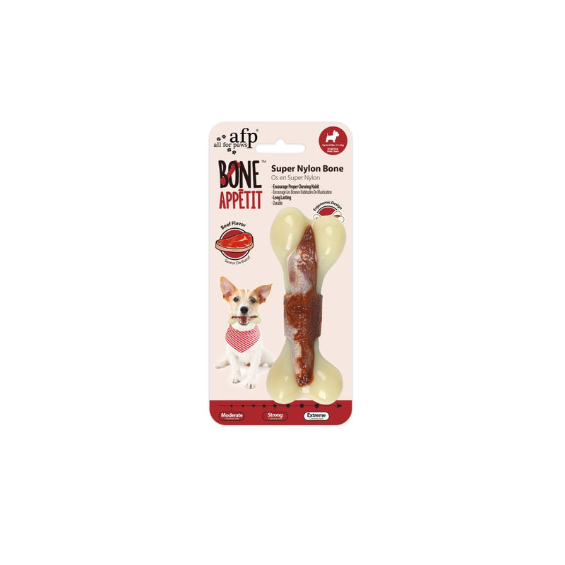 All For Paws Bone Appetit Super Nylon Bone Beef Flavour Infused - Zach's Pet Shop