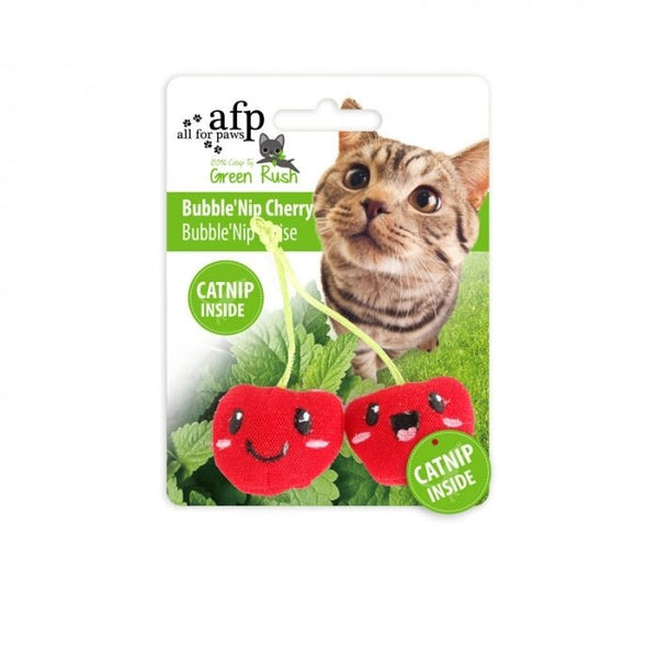 All For Paws Green Rush Bubble' Nip Cherry - Zach's Pet Shop