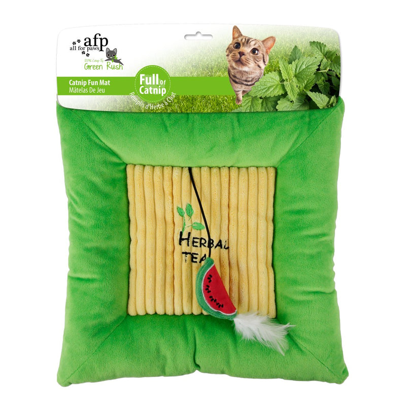 All For Paws Green Rush Catnip Fun Mat - Zach's Pet Shop