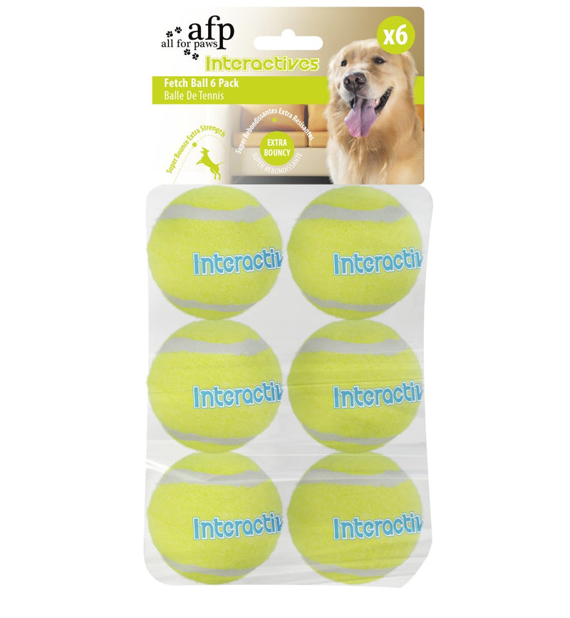 All For Paws Interactives Fetch Balls 6 pack - Zach's Pet Shop