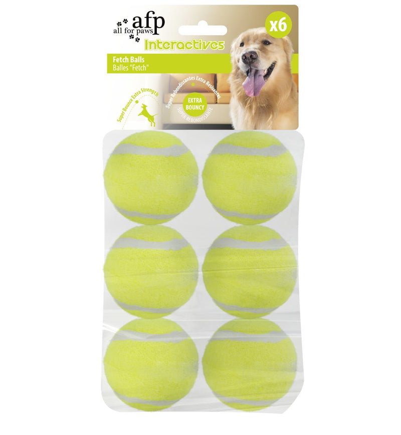 All For Paws Interactives Hyper Fetch Super Bounce Tennis Ball 6 Pack - Zach's Pet Shop