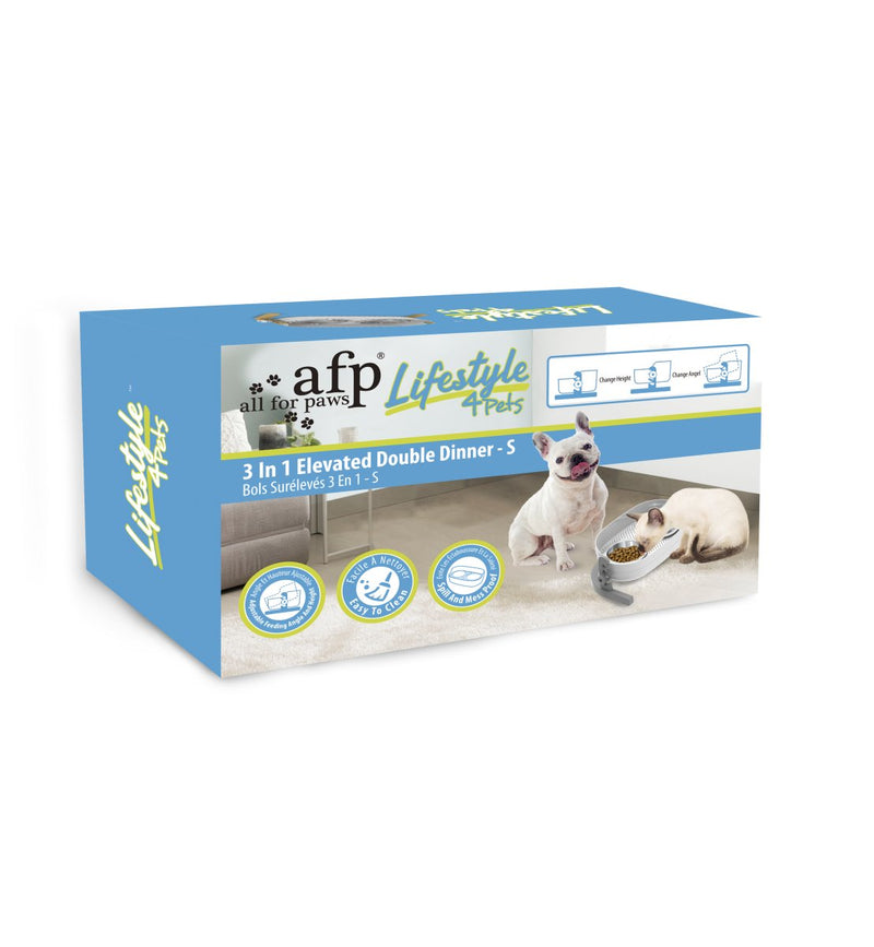 All For Paws Lifestyle 4 Pets 3-in-1 Elevated Food Bowl - Zach's Pet Shop