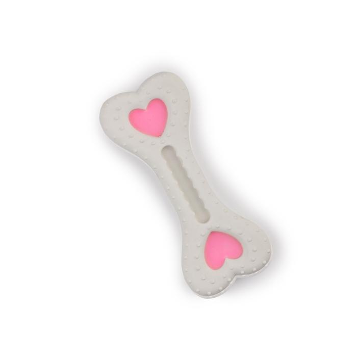 All For Paws Little Buddy Love Teething Latex Bone - Zach's Pet Shop