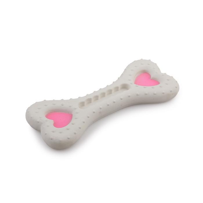 All For Paws Little Buddy Love Teething Latex Bone - Zach's Pet Shop