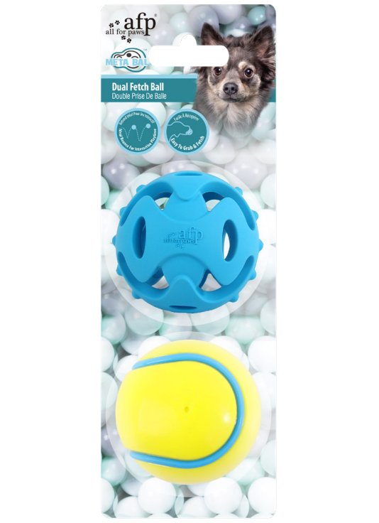 All For Paws Meta Ball Dual Fetch Ball - Zach's Pet Shop