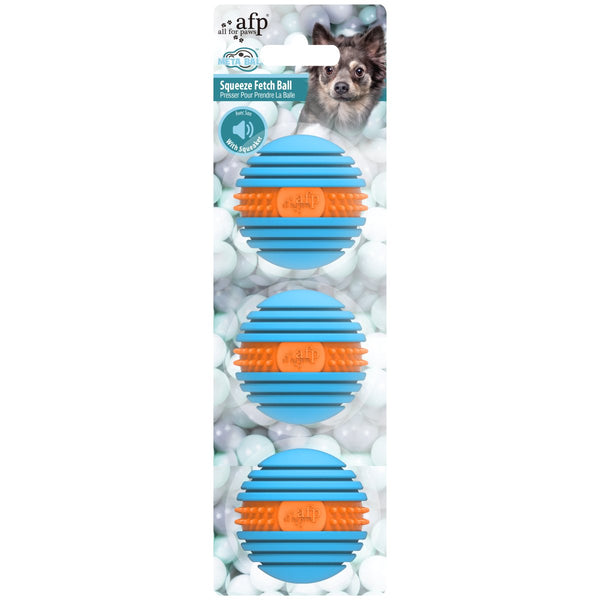 All For Paws Meta Ball Squeeze Fetch Ball 3 Pack - Zach's Pet Shop