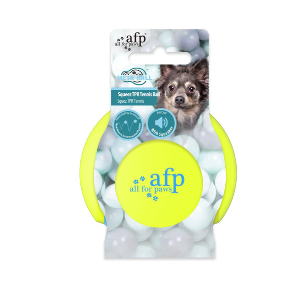 All For Paws Meta Ball Squeeze TPR Tennis Ball - Zach's Pet Shop