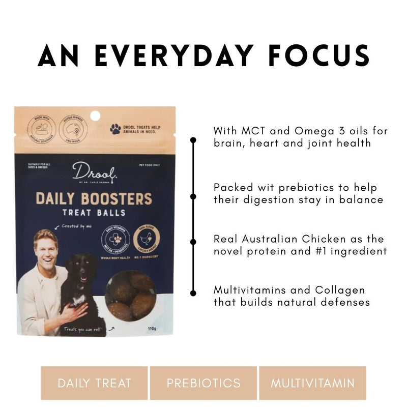 Drool by Dr. Chris Brown - Daily Booster Body + Brain 110g - Zach's Pet Shop