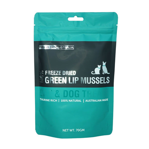 Freeze Dry Australia - Green Lip Mussels 70g - Zach's Pet Shop