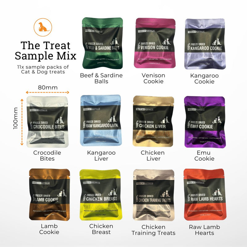 Freeze Dry Australia - Treat Sample Mix 5 Pack - Zach's Pet Shop