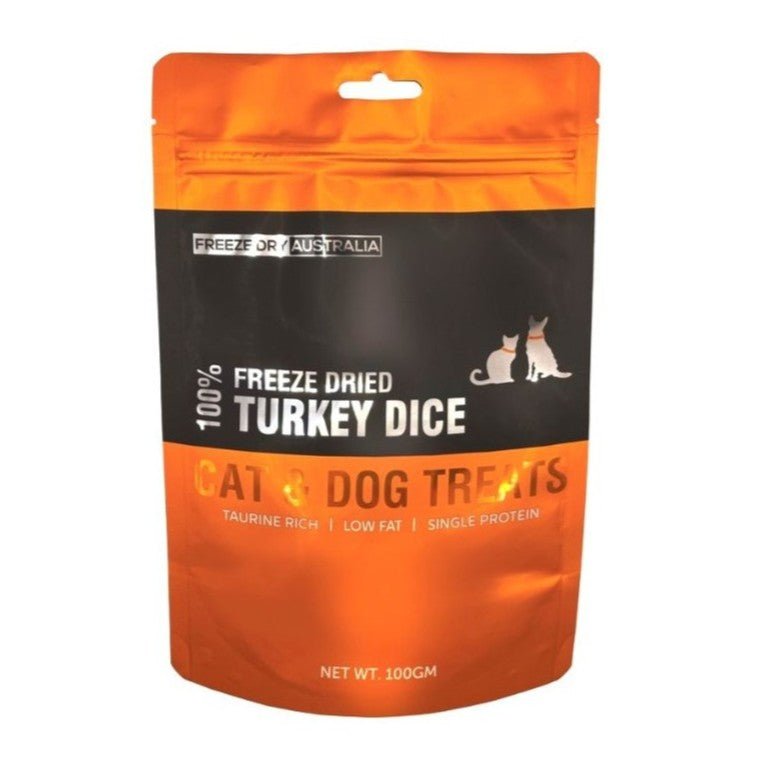Freeze Dry Australia - Turkey Dice 100g - Zach's Pet Shop