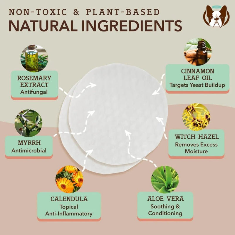 Natural Dog Company Ear Wipes - 50 Pack - Zach's Pet Shop