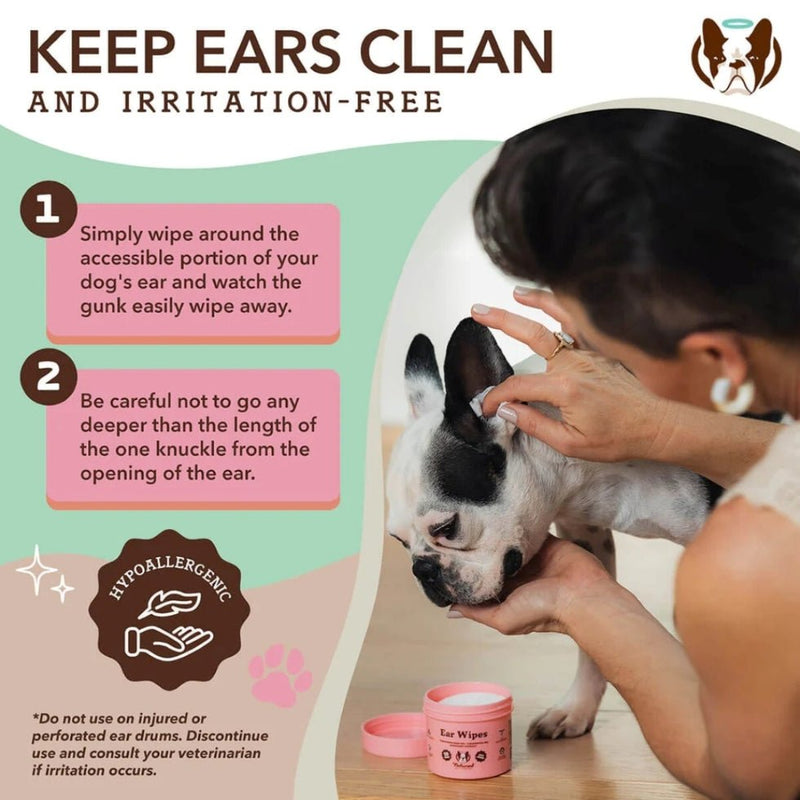 Natural Dog Company Ear Wipes - 50 Pack - Zach's Pet Shop