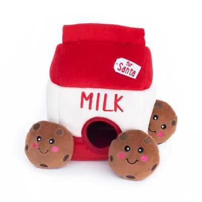 Zippy Paws Christmas Holiday Burrow - Santa's Milk and Cookies - Zach's Pet Shop