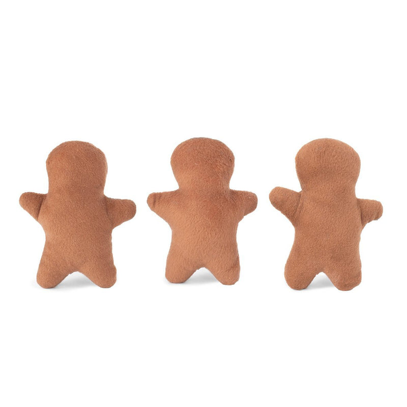 Zippy Paws Christmas Holiday Miniz 3-Pack - Gingerbread Men - Zach's Pet Shop