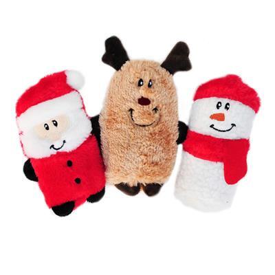 Zippy Paws Christmas Holiday Squeakie Buddies - 3 Pack - Zach's Pet Shop