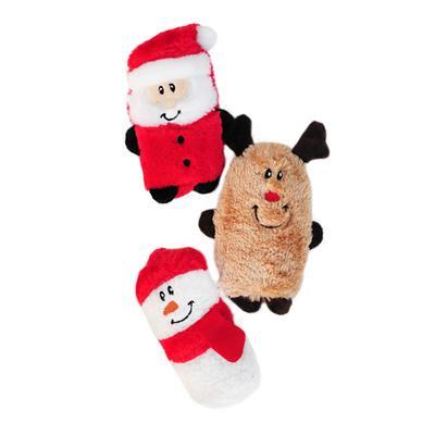 Zippy Paws Christmas Holiday Squeakie Buddies - 3 Pack - Zach's Pet Shop