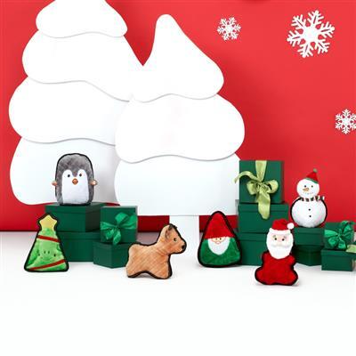 Zippy Paws Christmas Holiday Z-Stitch Grunterz - Santa - Zach's Pet Shop