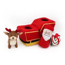 Zippy Paws Holiday Burrow - Santa's Sleigh - Zach's Pet Shop