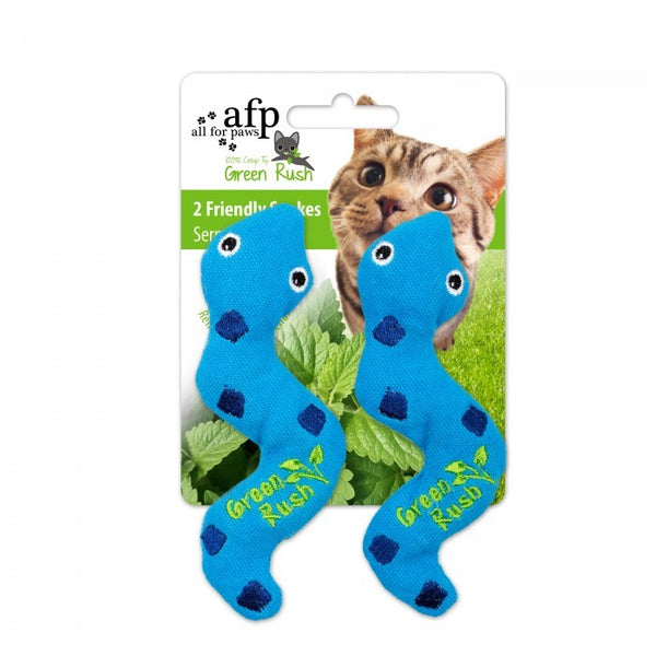 All For Paws Green Rush Silly Snake 2pack