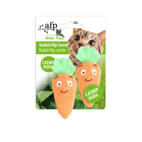 All For Paws Green Rush Bubble' Nip Carrot