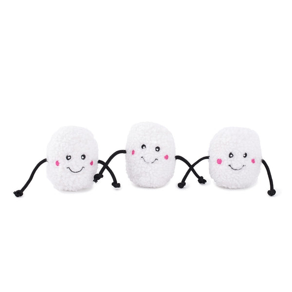 Zippy Paws Christmas Holiday Miniz 3-Pack - Marshmallows