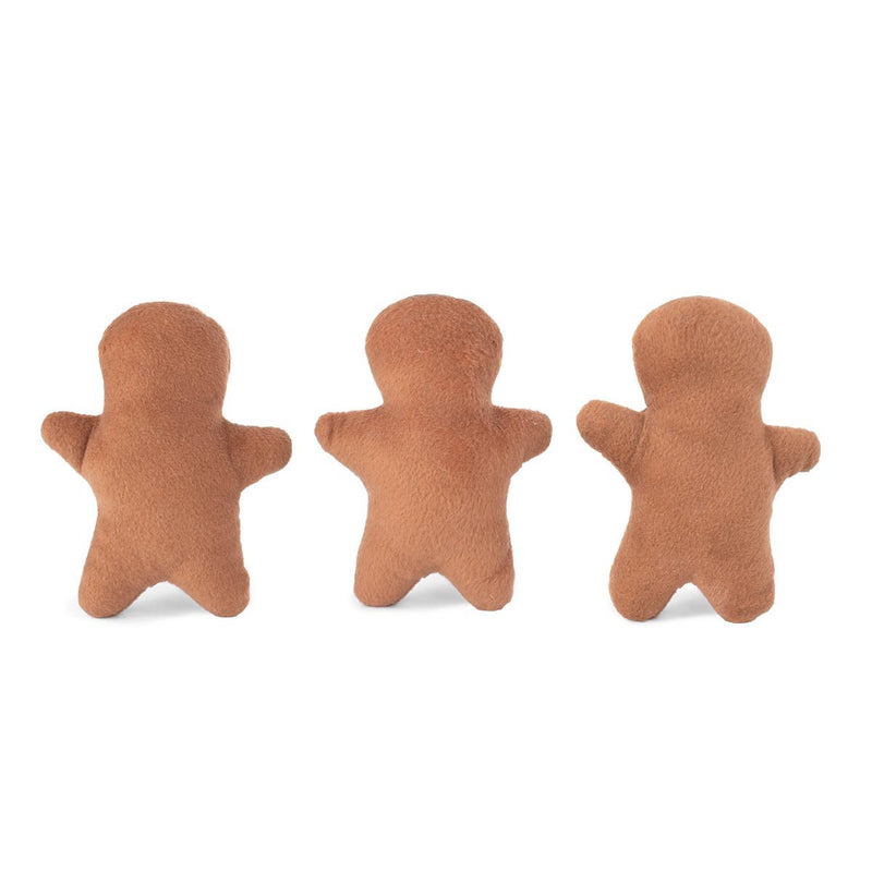 Zippy Paws Christmas Holiday Miniz 3-Pack - Gingerbread Men